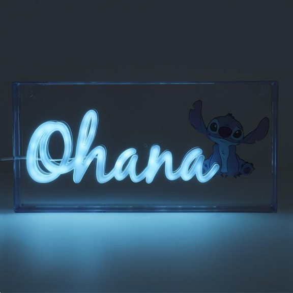 Disney Stitch Ohana LED Neon Lámpa Disney Stitch Ohana LED Neon Lámpa