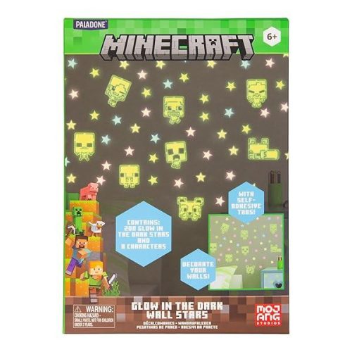 Minecraft Fényben Világító Falimatrica Csillagok (208 db)