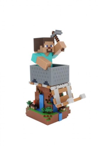 Minecraft - Steve telefon- és kontroller-tartó (magasság: 20 cm)
