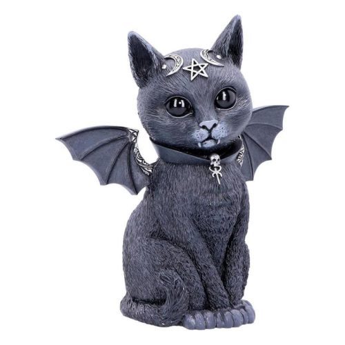 Malpuss Szárnyas Okkult Macska Cult  Szobor, 24 cm