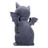Malpuss Szárnyas Okkult Macska Cult  Szobor, 24 cm