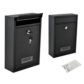 Fekete kültéri postaláda újságtartóval, Malatec
