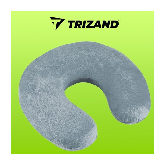 Utazópárna memóriahabbal – szürke, Trizand Utazópárna memóriahabbal – szürke, Trizand