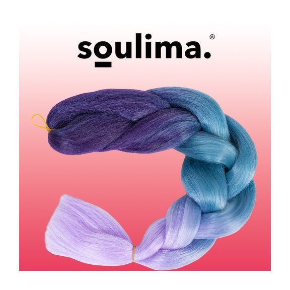Szintetikus hajfonat – Ombre kék/lila, Soulima Szintetikus hajfonat – Ombre kék/lila, Soulima