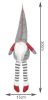 Szürke ülő gnóm – 50 cm karácsonyi dekoráció, Ruhhy