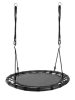 Gyermek és felnőtt hinta – Gólyafészek típus, 100 cm, fekete, 150 kg teherbírással, Iso Trade