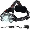 Fejlámpa 5 x LED Cree T6 – erőteljes, többfunkciós világítás, Trizand