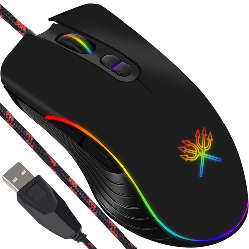 Vezetékes Gamer Egér – 7200 DPI, 7 programozható gomb, LED világítás, Dunmoon