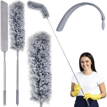   Teleszkópos portörlő két cserélhető fejjel – 250 cm-ig nyújtható, Ruhhy
