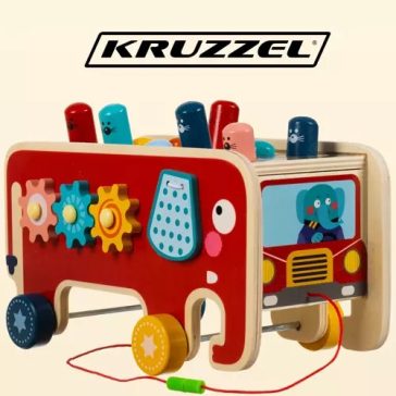 Fa elefánt fejlesztő játék – 4 az 1-ben készségfejlesztő, Kruzzel