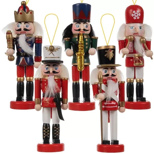 Fa diótörő figurák szett – 5 db, 13 cm, Ruhhy