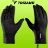 Érintőképernyős kesztyű – fekete, M méret, Trizand