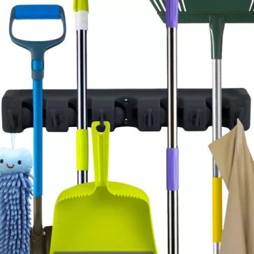 Erős fali szerszámtartó – 5 automatikus fogóval és 6 akasztóval, Bigstren
