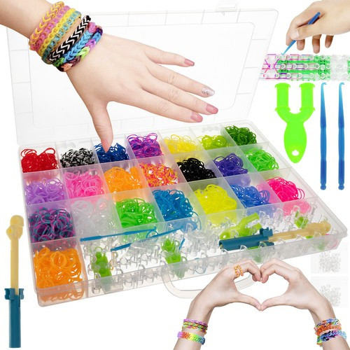 DIY karkötőkészítő gumik szett szövőkerettel, Kruzzel