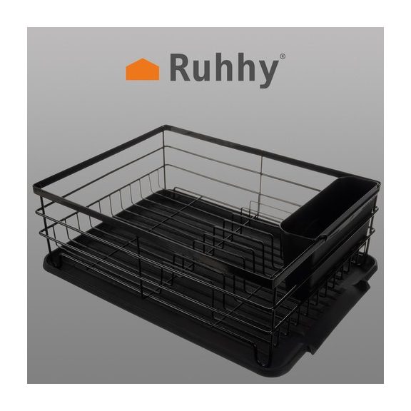 Álló edényszárító – Loft stílus, fekete, Ruhhy Álló edényszárító – Loft stílus, fekete, Ruhhy