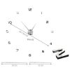 Prémium DIY Fali Óra – 60–130 cm, ezüst, tükörhatás, Ruhhy