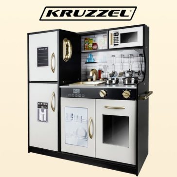 Fa XL méretű játékkonyha hang- és fényhatásokkal, kiegészítőkkel, Kruzzel