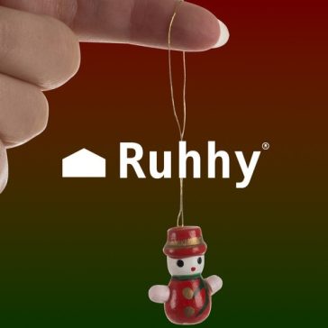 Fa karácsonyi függődísz szett – 30 db, piros, Ruhhy