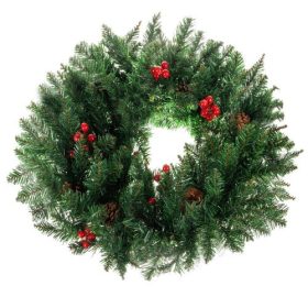   Karácsonyi ajtókoszorú – XXL, 60 cm, sűrű és elegáns, Ruhhy