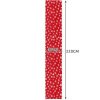 Hosszú karácsonyi asztali terítő piros alapon hópelyhes mintával – 220×35 cm, Ruhhy