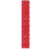 Hosszú karácsonyi asztali terítő piros alapon hópelyhes mintával – 220×35 cm, Ruhhy