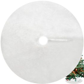   Karácsonyfa alátét szőnyeg – 72 cm, hosszú szálú fehér műszőr, Ruhhy