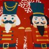 Karácsonyi díszpárnahuzat – 45x45 cm, diótörő mintával, Ruhhy