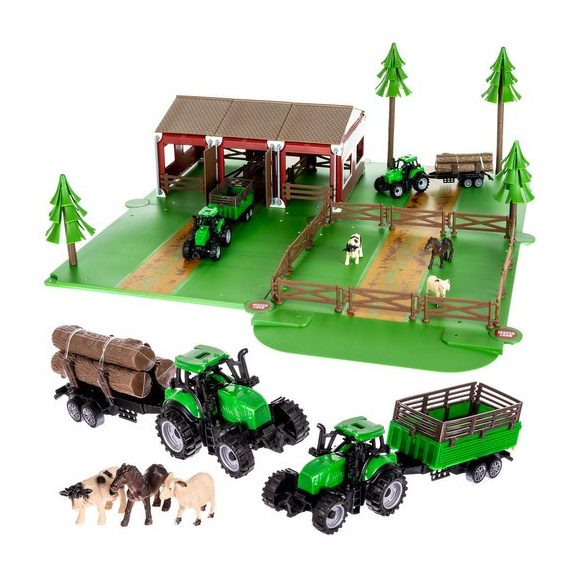 Farm állatokkal és 2 farm járművel – 102 részes készlet, Kruzzel Farm állatokkal és 2 farm járművel – 102 részes készlet, Kruzzel