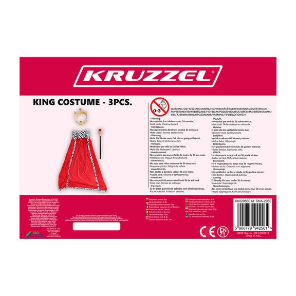 Király jelmez – 3 részes szett, Kruzzel Király jelmez – 3 részes szett, Kruzzel
