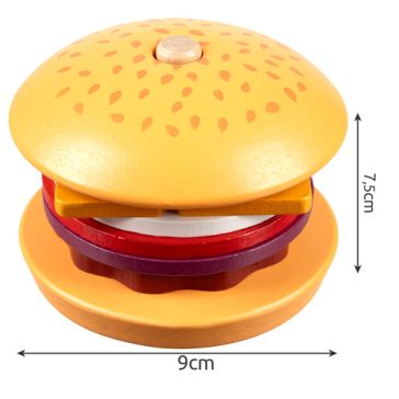 Fa hamburger készítő játék rendelőkártyákkal, Kruzzel