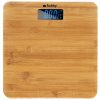 LCD kijelzős bambusz fürdőszobai mérleg – max. 180 kg, Ruhhy