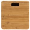LCD kijelzős bambusz fürdőszobai mérleg – max. 180 kg, Ruhhy