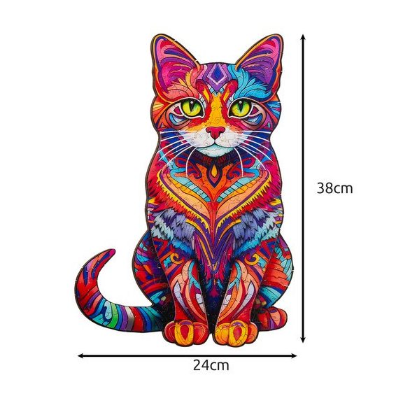Fa puzzle – Cica mintás, Kruzzel Fa puzzle – Cica mintás, Kruzzel