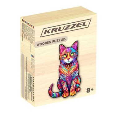 Fa puzzle – Cica mintás, Kruzzel