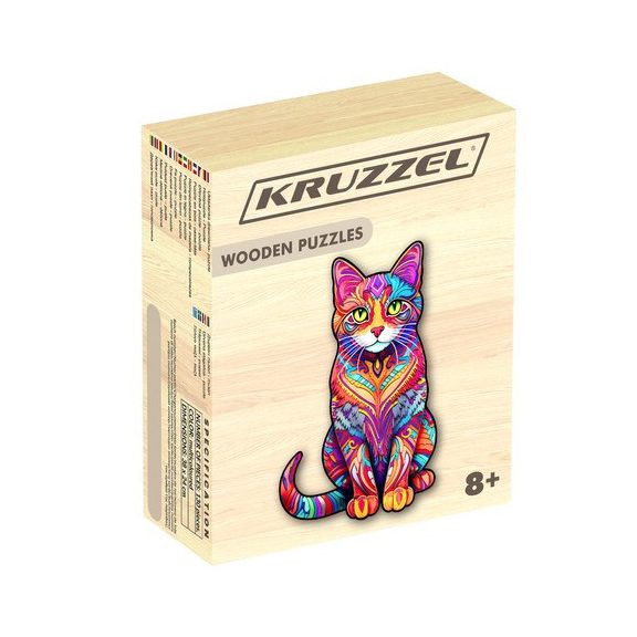 Fa puzzle – Cica mintás, Kruzzel Fa puzzle – Cica mintás, Kruzzel