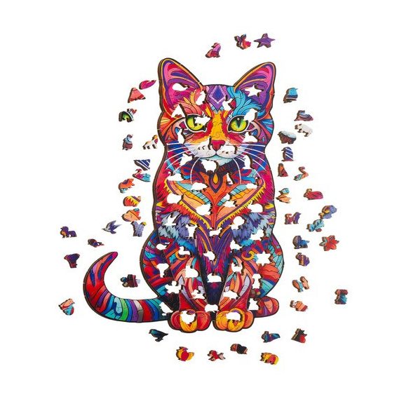 Fa puzzle – Cica mintás, Kruzzel Fa puzzle – Cica mintás, Kruzzel