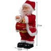 Dobon játszó és éneklő Mikulás figura – 30 cm, Ruhhy