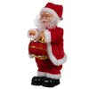 Dobon játszó és éneklő Mikulás figura – 30 cm, Ruhhy