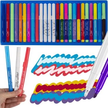Varázsfilctoll készlet – 25 db színes marker gyerekeknek, Maaleo