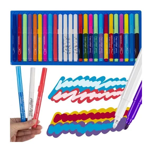 Varázsfilctoll készlet – 25 db színes marker gyerekeknek, Maaleo Varázsfilctoll készlet – 25 db színes marker gyerekeknek, Maaleo