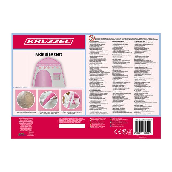 Gyerek sátor ház fényfüzérrel, Kruzzel