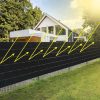 Kerítésszalag 19 cm × 35 m, 450 g/m² + 25 db rögzítő kapocs, fekete, Gardlov