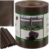 Kerítésszalag 19 cm × 35 m, 450 g/m² + 25 db rögzítő kapocs, barna, Gardlov