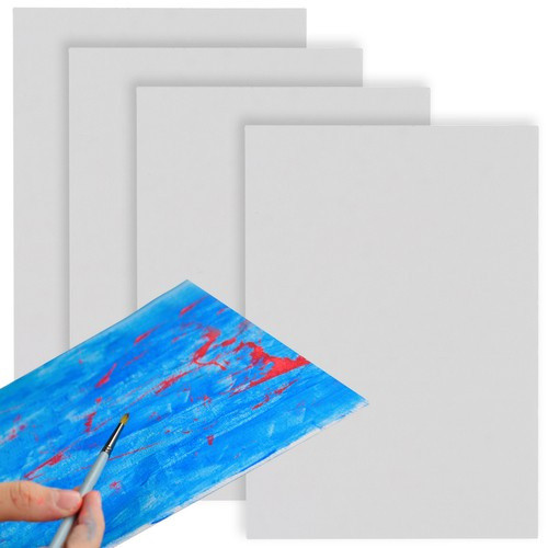 Festővászon készlet – 4 db, 30x40 cm, alapozott vászon MDF lapon, Maaleo