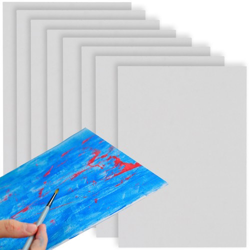 Festővászon készlet – 8 db, 30x40 cm, alapozott vászon MDF lapon, Maaleo