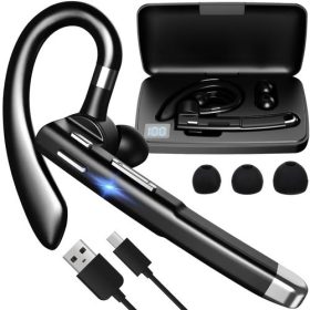   Vezeték nélküli Bluetooth headset – fekete, hosszú üzemidővel, Izoxis
