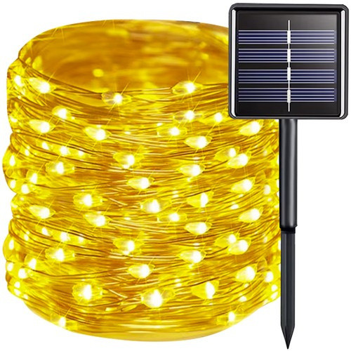 Napelemes fényfüzér – 15 m, 150 LED, 8 üzemmód, IP44, Gardlov
