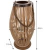 Bambusz rattan lámpás 40 cm, Ruhhy