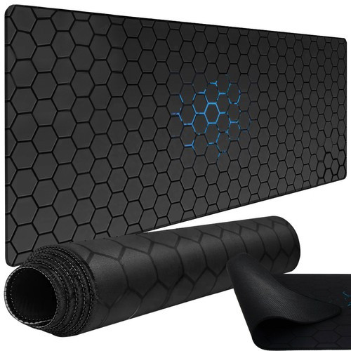 XXL vízálló gamer egérpad – 90 × 40 cm, csúszásmentes, honeycomb dizájn, Dunmoon