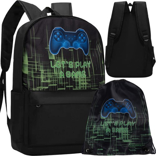 Hátizsák 22L – gamer mintával + tornazsák, Kruzzel